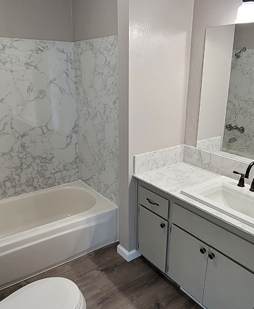 Custom tile work in Sacramento bathroom remodel