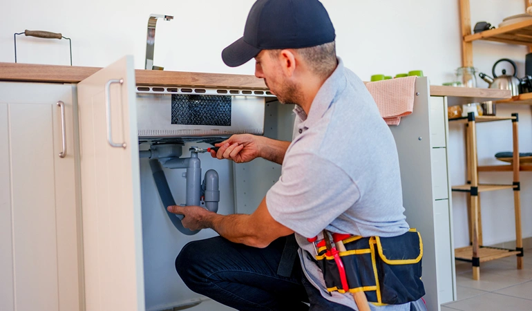 Professional residential repair team at work