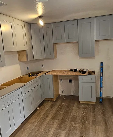 Kitchen before and after remodel in a Sacramento home