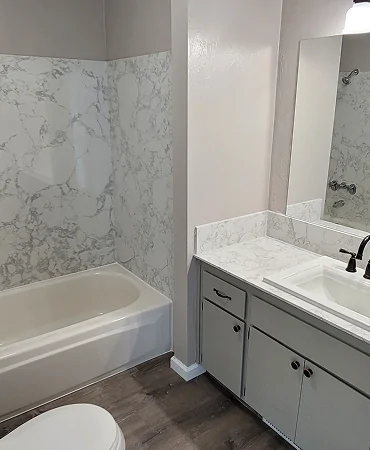 Custom tile work in Sacramento bathroom remodel