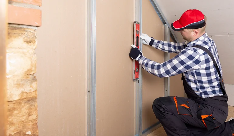 Professional residential repair team at work