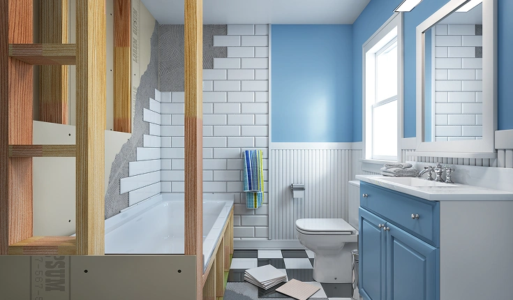 Completed bath fitter renovation by Hopson Construction